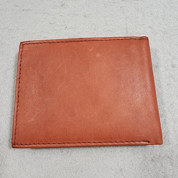YL Rust Brown Genuine Leather BI-FOLD Mens Wallet Handcrafted Accessory NEW - Picture 6 of 9